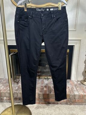 Miss Me Easy Skinny Jeans 32 Black Sequined Y2K Grunge McBling